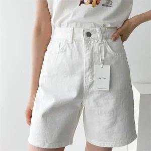 여자 무지면 슬림 다크컬러 4부 반바지 (8328872)