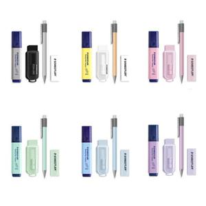 스테들러 파스텔 4종 문구 세트/샤프 형광펜 지우개 리필