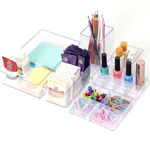 투명 화장품 정리함 악세사리보관함 소품 정리대 칸막이 서랍