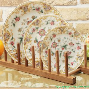 원목 접시꽂이 접시랙 식기받침 식기건조대 원목꽂이 정리대