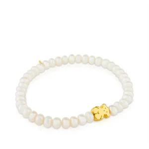 [TOUS]골드 스윗 돌 브레이슬릿 위드 펄 앤 베어 모티프/ Gold Sweet Dolls Bracelet/ 팔찌/ 015911000
