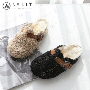 [기타][애슬릿] 여성 가죽 뽀글이 버켄 사무실 털 슬리퍼