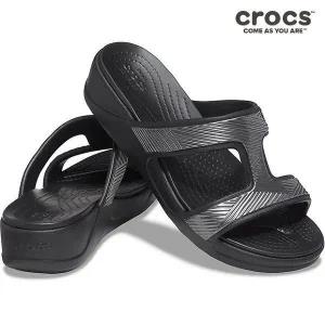 여성 몬터레이 메탈릭 슬립온 웨지 / 207144-001 블랙 / 키높이슬리퍼 여자샌들