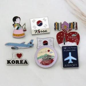 태극기 뱃지 한국관광기념 배지 태극뱃지