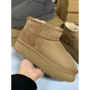 호주산 천연 양가죽 양모 미니 숏 튜브 키높이 어그 부츠 여성 양모 털부츠