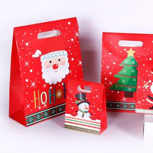 겨울 선물 포장 산타 이브 미니 엣지 쇼핑백 대형산타