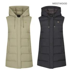 [웨스트우드]여성 롱후드 다운 조끼 WM4WCDV632_SC