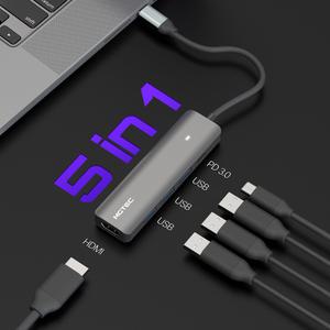 25년형 멀티허브 5in1 USB C-Type HDMI 4K지원 미러링 빠른전송 고속충전