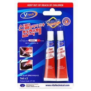 신발 가죽 접착제 7ml x 2개 레자 강력 우레탄 투명 본드 구두 운동화 가방 보수용 수리 수선 레쟈 긴 노즐