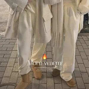 핫핑 [포근/롱다리핏] 모어소프트 벨로아 골덴 속기모 밴딩와이드바지