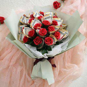 [아침향기]어버이날 20송이 돈꽃다발 용돈꽃다발 비누장미 축하선물 기념일선물