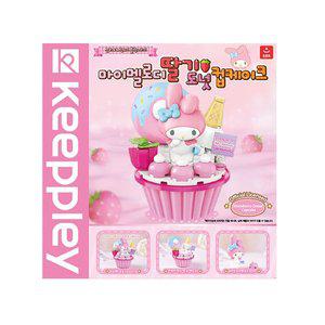 [기타]컵케이크 산리오 블록 마이멜로디 딸기 도넛 디저트 블럭 캐릭터 만들기 조립 인테리어 장식 시리즈
