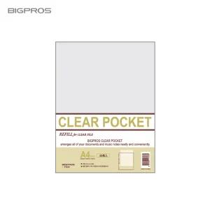 빅프로스 F034 클리어화일 내지 A4 0.09mm 20매 리필