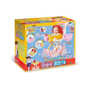 [기타]콩순이 유모차 밀고가면 노래하는 작동완구 선물 콩콩이 열쇠 아기침대 수납 소꿉놀이