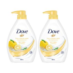 도브 라이트 샤워 바디워시 유자 1L 2개