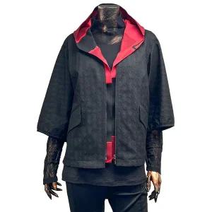 [데시데](의정부점)후드배색 숏 짚업자켓 DNS511