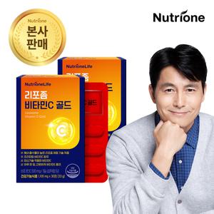 뉴트리원 정우성 리포좀 비타민C 골드 2박스(2개월분) 고함량 흡수율 높은 리포솜 공복
