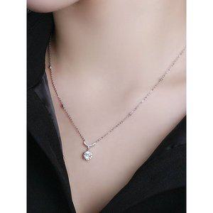 [샤밍주얼리]샤밍 5부 천연 다이아 목걸이 현대 G SI2 크라운 왕관 프로포즈 선물 14K 18K