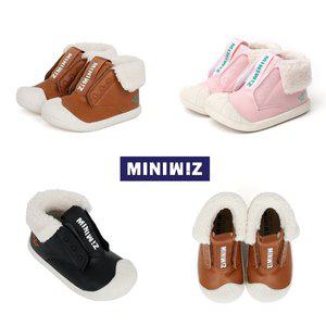 [토박스](광주신세계)[MINIWIZ] 미니위즈 위즈레오2 가죽 양쪽 벨크로 가을 겨울 신발 130mm~170mm