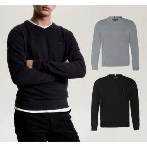 [타미힐피거]타미힐피거 남여공용 로고 베이직 니트 스웨터