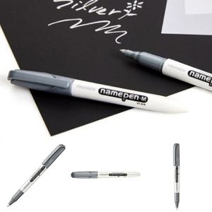 모나미 네임 펜 (은색) 굵은 글씨용 데코 메탈 미디움 낱