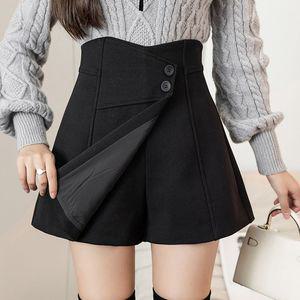 스타일아유 투버튼 치마 핫 팬츠 가을 겨울 여성 정장 랩 반바지 A라인 미니 스커트 오피스 정장 간절기