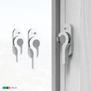 한화 현대 L&C 화이트 크리센트 샷시 문고리 잠금장치 걸쇠