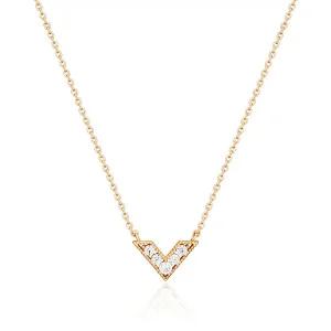 [비앤비골드] 14K/18K 이니셜V 모티브 펜던트 체인 목걸이 MNN38799