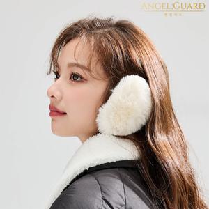 엔젤가드 토끼털 똑딱이 귀마개 끈없는 방한 귀도리 귀덮개 분리형 겨울 골프