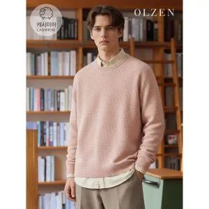 [하프클럽/올젠]캐시미어 블랜디드 라운드 니트 I (ZOB4ER1301)