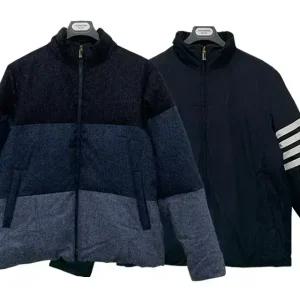 사선 완장 4바 도니골 트위드 리버시블 퍼넬 넥 자켓 (MJD091X 05385 415) [당일]