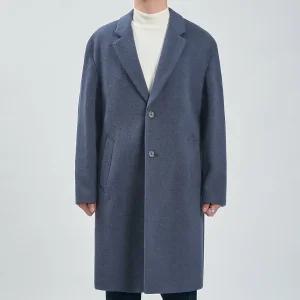 [레노마 옴므]레노마 울혼방 오버핏 체스터 코트 블루 RKLPBH62A