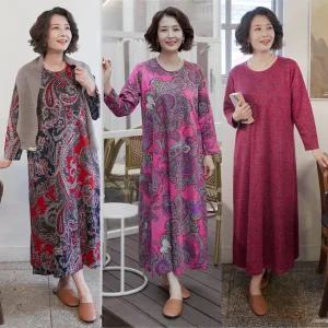 H8522 겨울 페이즐리 홈드레스/엄마옷/홈웨어