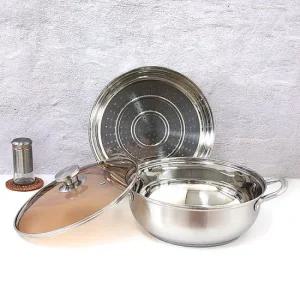 올스텐 인덕션 찜기 찜냄비 파티웍 전골 32cm