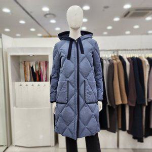 [조이너스]여성 브랜드 23동 오리털 후드 누빔 롱 패딩 점퍼 코트DW0WIH0290_US