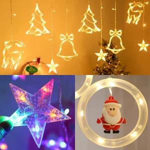 크리스마스 펜던트 조명 가랜드 무드등 LED 줄조명 와이어 수면등 트리 별 달 전구 카페