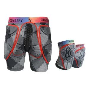 스노우 보드 엉덩이 + 무릎 보호대 세트 CA 긴 꼬리뼈 보호