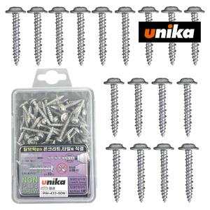 6-9 유니카 논프라피스 일본 와셔 4x32 125P 1통 타일 나사 못