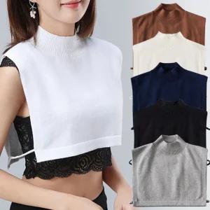 니트 페이크 목폴라 페이크폴라 목토시 레이어드 카라 터틀넥 니트 넥워머