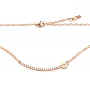 [비앤비골드] 14K/18K 엔젤 자물쇠 큐빅 스틱 체인 목걸이 JNN40142