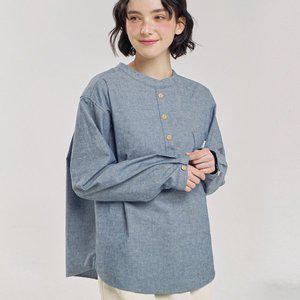 [치키타](센텀시티점)헨리넥 풀오버 셔츠 (샴브레이) 네이비 241303SNV