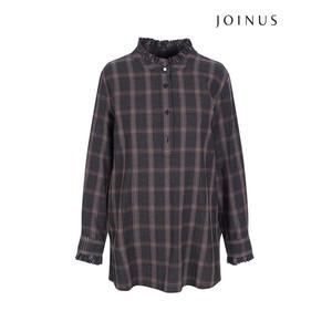 [하프클럽/조이너스]프릴넥체크패턴블라우스_JABS2-WRB010