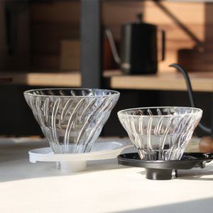 하리오 V60 글라스 커피 드리퍼 VDGR-01B 블랙