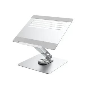 빅트랙 회전형 접이식 노트북 거치대 실버, VIC-LS02