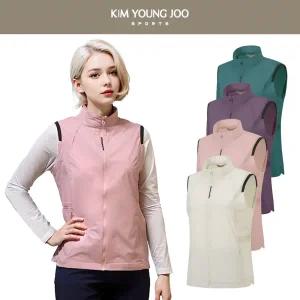 [김영주 골프][봄여름용]김영주스포츠 여성 스판 바막막이 베스트 WV315