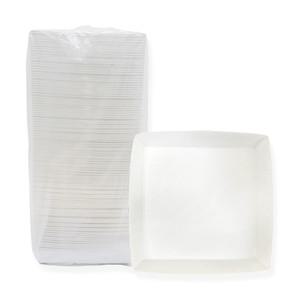 사각 종이트레이 110x110x25mm 100개 푸드트럭 종이접시 8호