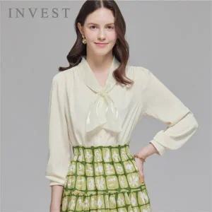 [인베스트] 페미닌진주리본넥블라우스_INI4S3BL5041