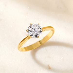 [골드팡] 14k 원오브 1캐럿 모이사 다이아몬드 솔리테어 반지