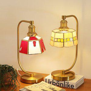 세인트 단스탠드 2타입 스테인드글라스 LED 무드등 협탁등