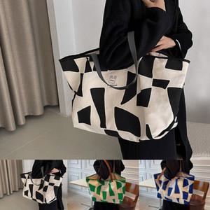 대형 숄더 에코백 3컬러 데일리 면 쇼퍼백 자석스냅버튼 이너포켓 52x32cm